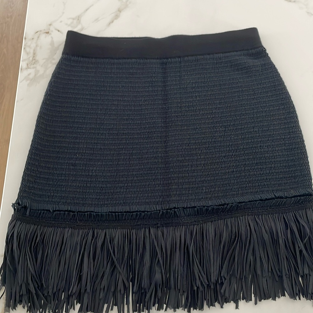 Club Monaco fringed mini skirt